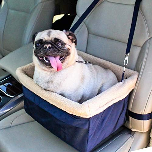 Deluxe Dog Car Seat Fits Pets up to 15lbs, Dog Booster Seat, Padded Cushioning, Adjustable Straps, Metal Frame Encasing, Installs in Seconds, Collapsible Canvas and Easy to Clean - Image 2