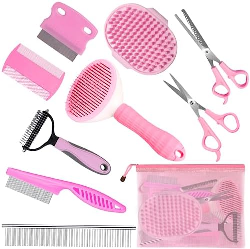 Complete Pet Grooming Solution by Dog - 9PCS Kit with Slicker Brush, Deshedding Tool, and Grooming Comb for All Breeds and Sizes, Promotes Healthy Skin and Coat - Image 2