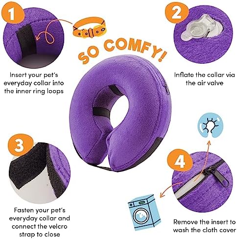 BENCMATE Inflatable Dog Cone Collar Alternative After Surgery Small - Image 2