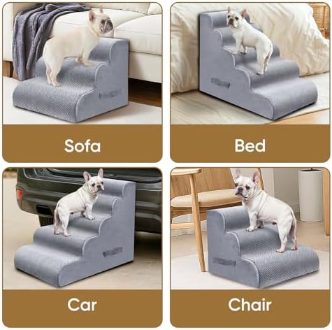 PAWSCRAT 4-Step Pet Stairs for High Beds & Sofas, 19.6''H Dog Stairs - Image 7