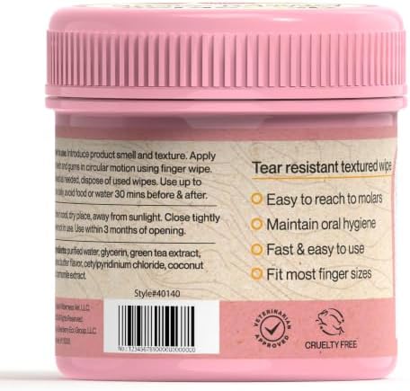 Dr. Oakley Dog Dental Wipes Finger Dental Care - Peanut Butter Flavor - Image 4