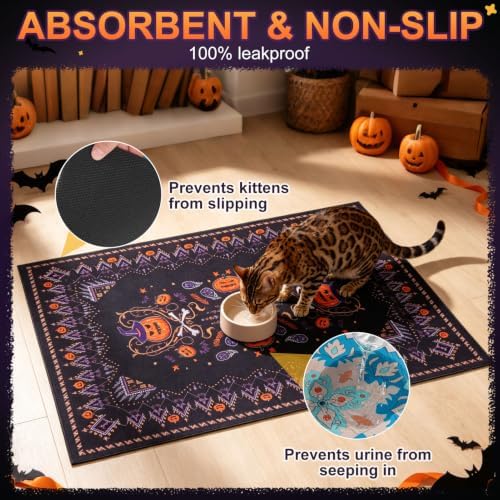 BEAUTYZOO Cat Litter Mat, 28" x 36" Large Litter Trapping Mat, Waterproof - Image 7