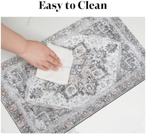 Dog Food Mats for Floors Absorbent, Pet Cat Food Mat - Non Slip Dog Bowl Mats for Food and Water, Eco-Friendly Boho Dog Placemats Feeding Mat Pet Supplies - Image 7