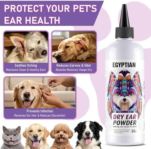 Dog Ear Hair Removal Tool Kit - Ear Powder, Safety Round Tip Scissors & Hemostat, Helps Reduce Wax & Odor, Grooming Kit for Schnauzers, Poodles & Breeds with Ear Hair, Calms Itchy Ears - Image 7