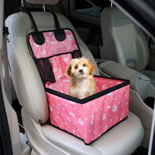 Car Seat Dog for Small Breed, Portable Waterproof Puppy Seat, Comfortable Safety Dog Seats with Pockets for Car Travel, Neatly and Pet Relax - Image 2