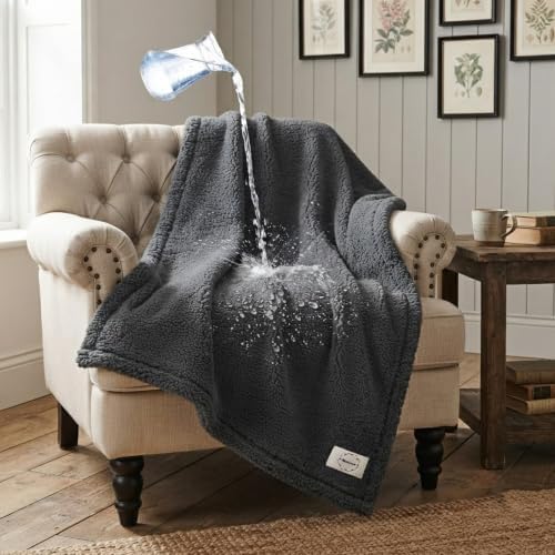 Waterproof Dog Blanket Reversible Pet Blankets for Bed Couch Covers Puppy Blankets Leakproof Sofa Couch Cover Cat for Warm Fluffy Washable Gray Mat-S-40x28in - Image 6