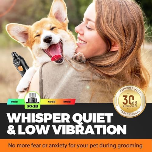 Whisper Quiet Dog Nail Grinder Safe & Stress-Free for Sensitive Dogs Cats - Image 2