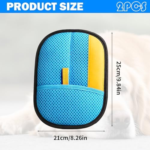 2 Pcs Electrostatic Pet Hair Removal Gloves for Dogs & Cats - Image 2