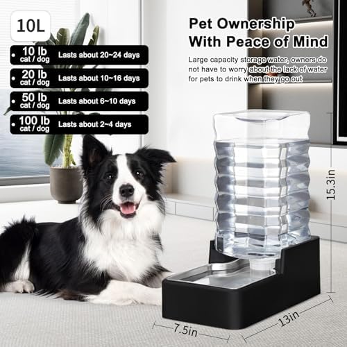 RIZZARI 10L Automatic Dog Water Dispenser for Dog: No Filter - Image 2