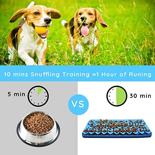 Silicone Snuffle Mat for Dogs Slow Feeder Lick Mat with Suction Cups Dogs Sniff Mat Dogs & Cats Entertainment Toys for Boredom(Blue) - Image 7