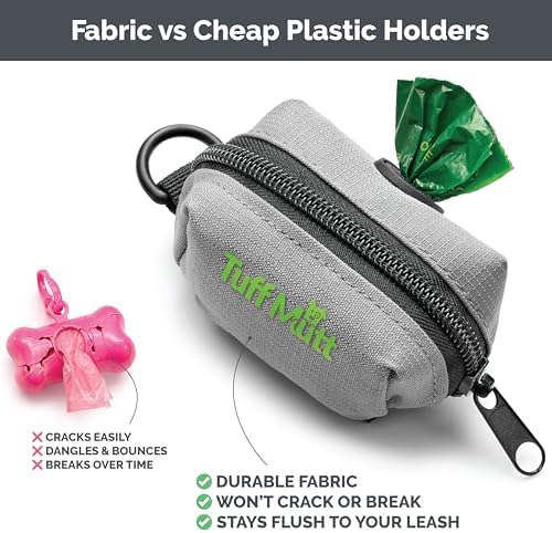 Tuff Mutt Dog Poop Bag Holder for Leashes with Velcro Attachment - Image 2