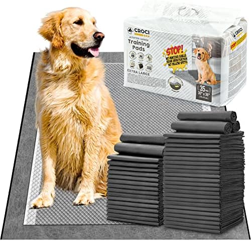 CROCI Charcoal Pee Pads for Dogs Odor Control Leak Proof XXL 30x36in 35Ct - Image 2