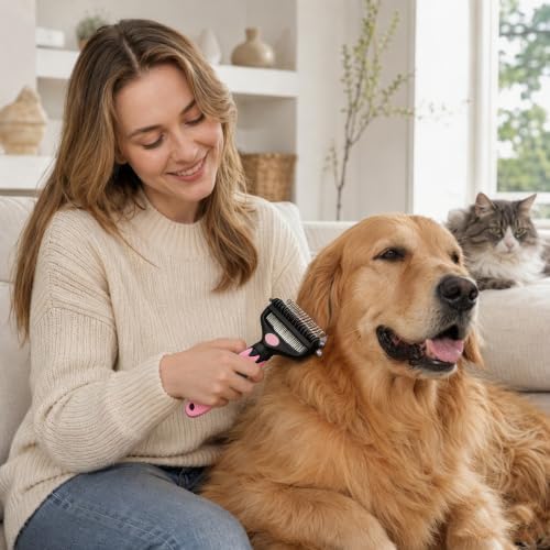 3-in-1 Pet Grooming Tool Dematting Comb Undercoat Rake Deshedding Brush - Image 7