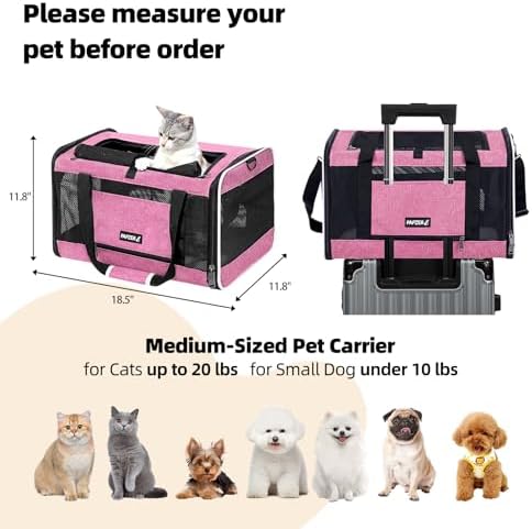 Cat Carrier Soft-Sided Travel Bag for Medium to Large Cat Over 15lbs - Image 2