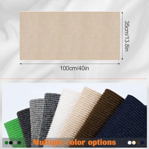 Cat Scratch Furniture Protector - 40" x 13.8" Trimmable Self-Adhesive Cats Claws Scratch Pads, DIY Cat Climbing Couch Protector for Scratch Post Cat Tree Replacement Indoor (Khaki) - Image 2