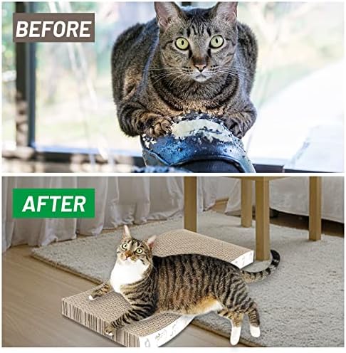 PatiencET Cat Scratcher Cardboard 4 Pack Cat Scratch Pad - Image 7