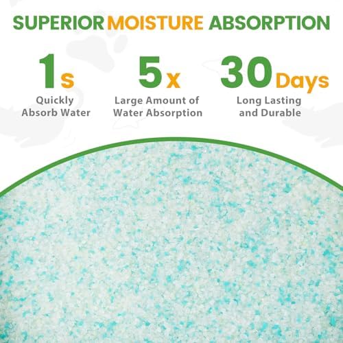 NEWORD Non-Clumping Crystals Cat Litter, Superior Odor Control Silica Gel Litter, Low Tracking & Dust-Free, Soft-On-Paws, Aloe Vera Fragrance, 14 lbs (2 Packs of 7lb Bags) - Image 2