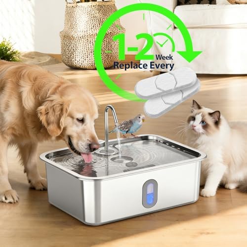 10 Set Dog Water Fountain Filters Replacement,4Gal/15L Pet Fountain Filters,Made of Activated Carbon and PP Cotton, 5-Layer Filtration System, 10 Pre-Filter Sponge,10 Pump Sponge,10 Filter - Image 6