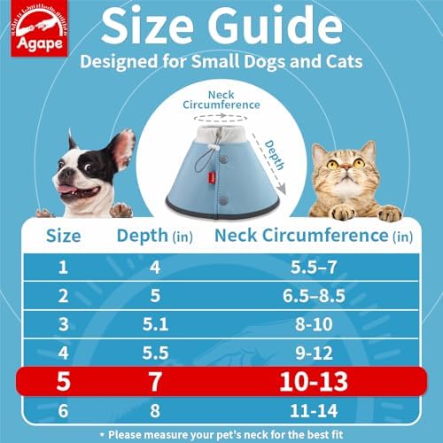 Agape Soft Dog Cone for Small Dogs & Cats, Recovery Collar to Stop Licking - Image 2