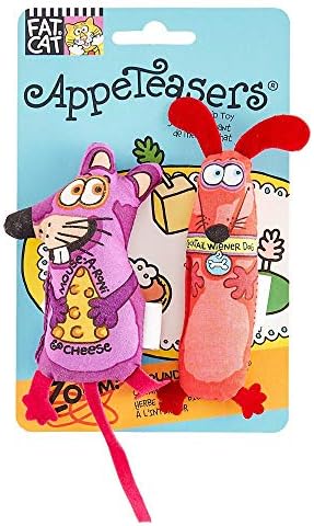 Doskocil Bamboo Pet CAM650027 2-Pack Fat Cat Appeteasers Catnip Cat Toy by Petmate