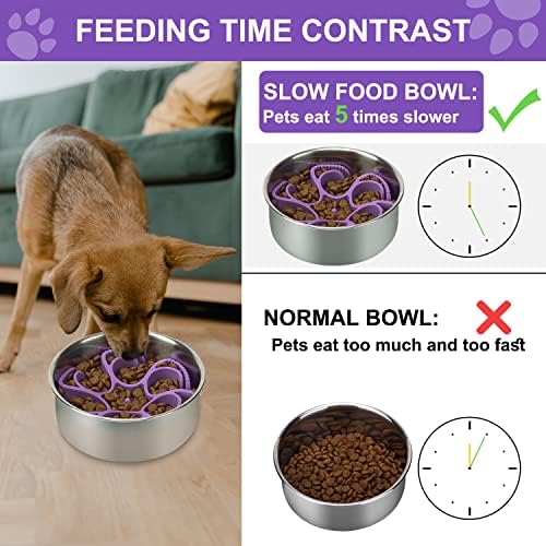 Dog Slow Feeder Bowls Silicone Spiral Pet Food Feeder Insert to Slow Eating - Image 2