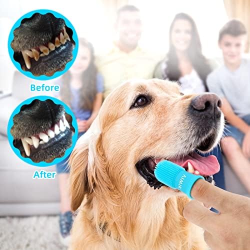 VIWIK 4Pack Dog Toothbrush Kit - Cat Finger Toothbrush for Medium to Large Dogs & Puppies, Dental Care & Teeth Cleaning - Image 2
