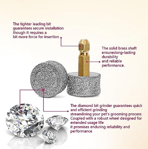 Pet Dog Nail Grinder Heads Extra-Coarse, Diamond Grit Drum - Image 2