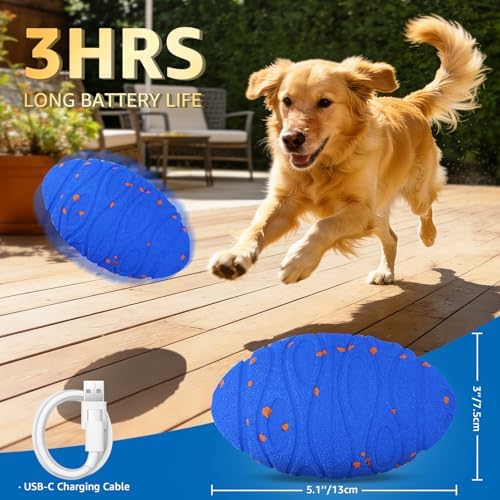 Dolita Interactive Dog Toy 2 Modes Tough Chewers Dog Ball, Smart Automatic Rolling Ball, E-TPU Material for Aggressive Chewers, Large/Medium Dogs - Image 7