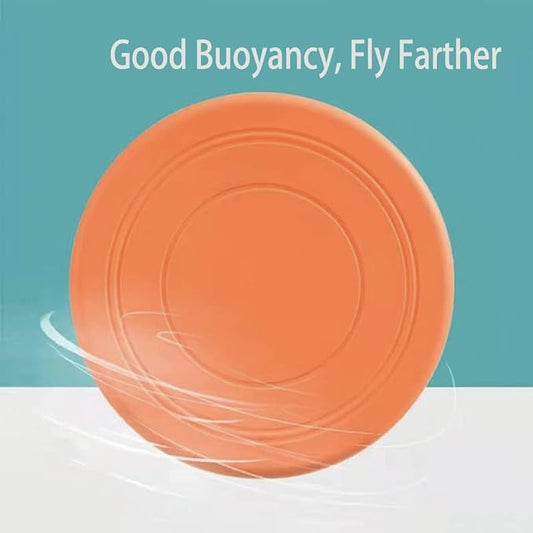 coldchill 7 Inch Dog Flying Disc, Puppy Flyer Toy React Faster Training Interactive Toys for Small Medium Dog, Lightweight Durable and Water Resistant Floating Saucer (Green+Orange)