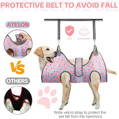 Pet Grooming Hammock for Cats & XS Small Dogs with Nail Clippers/Nail Trimmers, Dog Grooming Harness for Nail Trimming, Pet Grooming Sling Helper for Cutting Nails with Nail Clippers, Nail File - Image 2