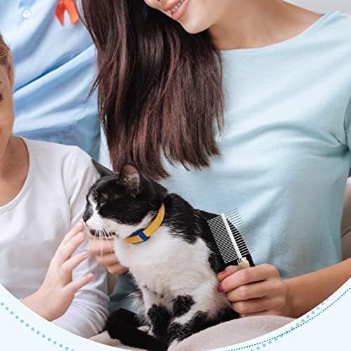 2 Pcs Pet Grooming Combs, Double Side Metal with Wooden Handle - Image 7