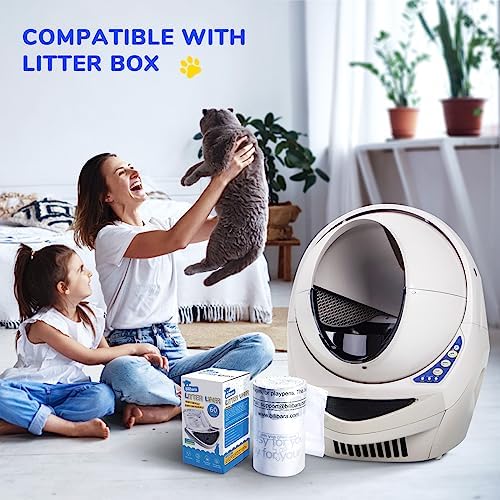 Litter Box Liner Bag Compatible with Cat litter Box 3 and 4, 60 Pack - Extra Thick Waste Bags for Self-Cleaning Pet Kitty Litter Box Drawer Liners, 9-11 Gallons Home/Kitchen Trash Bags - Image 2