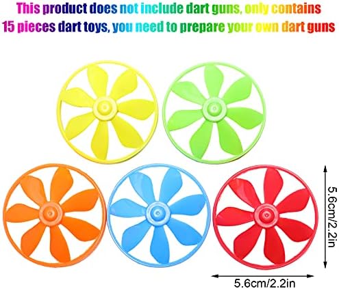 Sumind 15 Pieces Cat Fetch Toys Colorful Flying Propellers Flying Cat Toy - Image 2