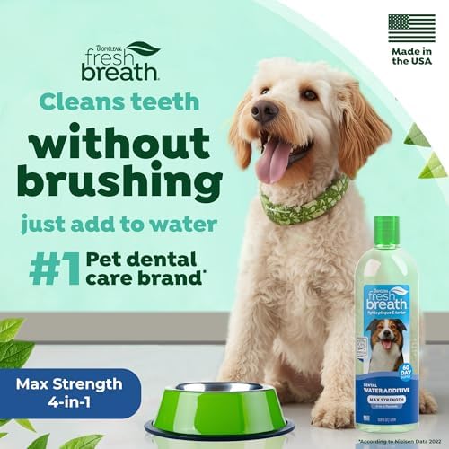 TropiClean Fresh Breath Max Strength Water Additive, Teeth Cleaning, 33.8oz - Image 2