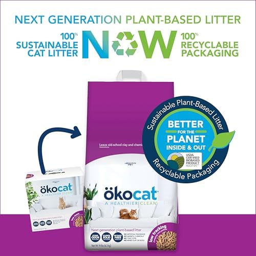 ökocat Low Tracking Natural Wood Clumping Cat Litter, Odor Control 21.5 Lbs - Image 2