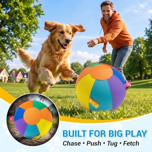 Herding Ball for Dogs & Horses 7-Color-18inch Inflatable Training ToyM) - Image 7
