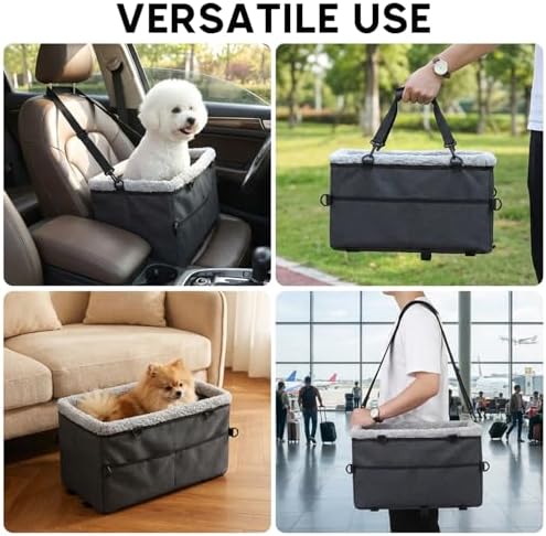Center Console Dog Car Seat for Small Dogs Under 11 lb, 17.3 x 7.9 x 9.4 in - Image 7