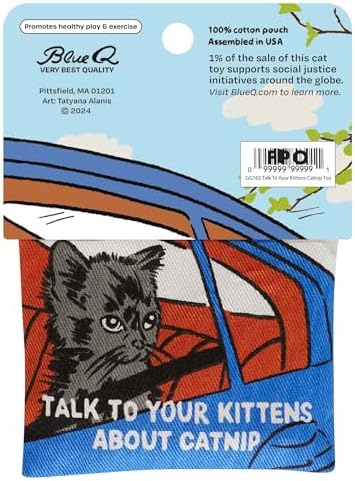 Blue Q Catnip - Cute Cat Toys for Biting w/Funny Graphics - Talk to Kitten - Image 2