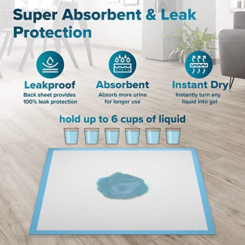 Large Puppy Pads 100 Count - 24" x 24" Pee Pads for Dogs with Adhesive Sticky Tapes, Ultra Absorbent Dog Pads, Perfect for Incontinent Dogs and Potty Toilet Training - Image 2