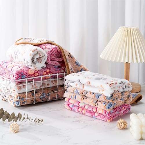 1 Pack 3 Blankets for Dog Puppy Cat (Medium 30x20'', Purple, Pink, Brown) - Image 7
