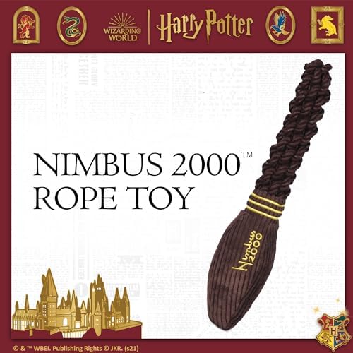 Harry Potter Nimbus 2000 Rope Dog Toy with Squeaker, 14 Inch - Image 2