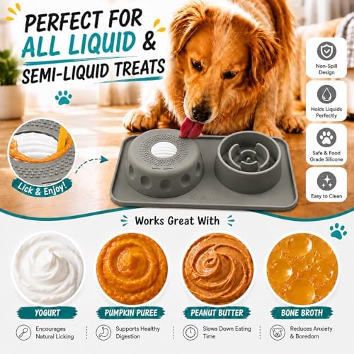 2 in 1 Silicone Slow Feeder Dog Bowl & Lick Bowl,Pet Feeding Bowl - Image 6