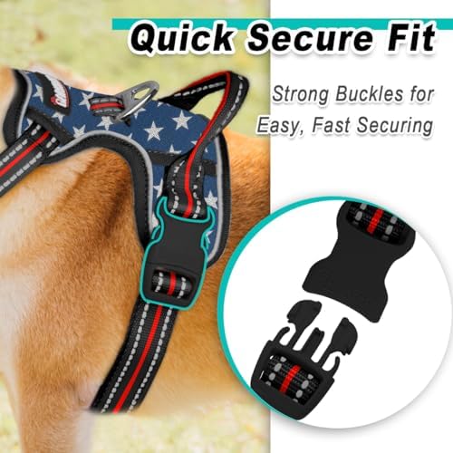 BARKBAY Dog Harness for Large Dog No Pull Mesh 2 Clips Dog Vest - Image 7