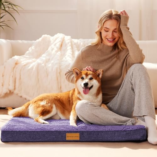 Patas Lague Orthopedic Medium Dog Bed Pet Sofa Mat 30''X20'' Purple - Image 2