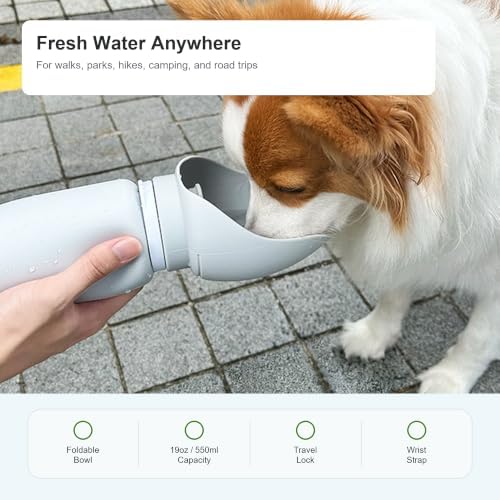 Portable Dog Water Bottle, 19oz Leak Proof Dispenser - Image 2