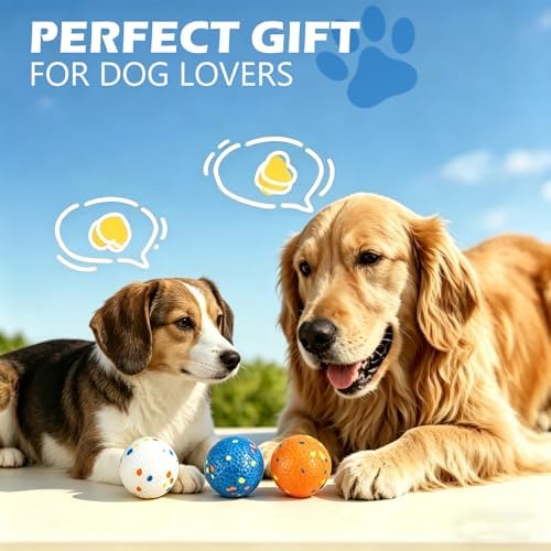 Dog Balls Tennis Balls for Dogs, Interactive Dog Toys for Aggressive Chewers, Dog Toy to Keep Them Busy, Puppy Chew Toys for Teething, Durable Dog Ball for Medium Small Dog (2.6") - Image 7
