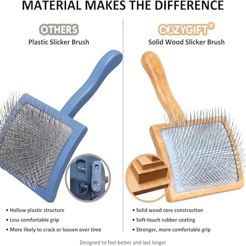 Slicker Brush for Dogs, Doodles, Poodles & Long Haired Cats - Image 7