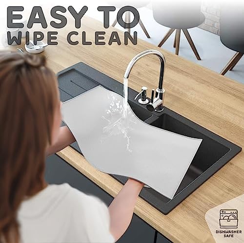 Dog Food Mat - Raised Edges Dogs Mat for Food and Water Prevent Spill, Waterproof Cat Food Mats Protect Floors, Easy Clean Dog Bowl Mats for Food and Water, Silicone Pet Food Tray - Image 7