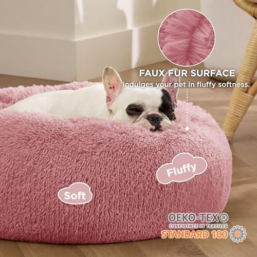 Bedsure Calming Small Dog Bed Donut Washable Cat&Puppy Bed,23 inches - Image 2