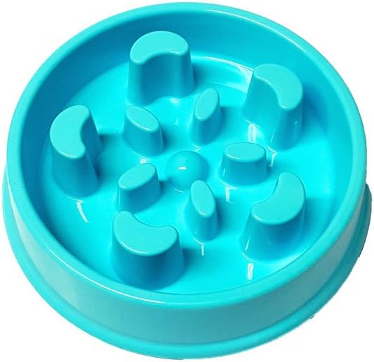 ALPHA DOG SERIES Non-Slip Maze Puzzle Bowl Slow Feeder Interactive Stop Bloat Stop Gas Improve Digestion Dog Bowl for Small and Medium Dogs (Blue, Coral)